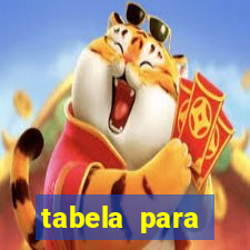 tabela para misturar cores